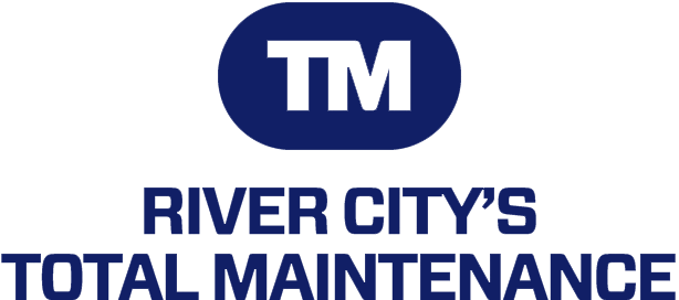 River City Total Maintenance blue vertical logo