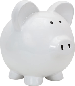White Piggy bank Image